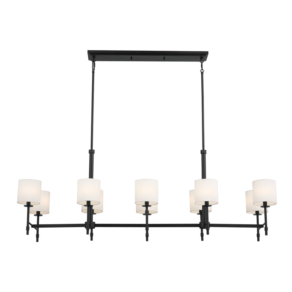 KICHLER 52503BK Ali Linear Chandelier 10 Light - Black