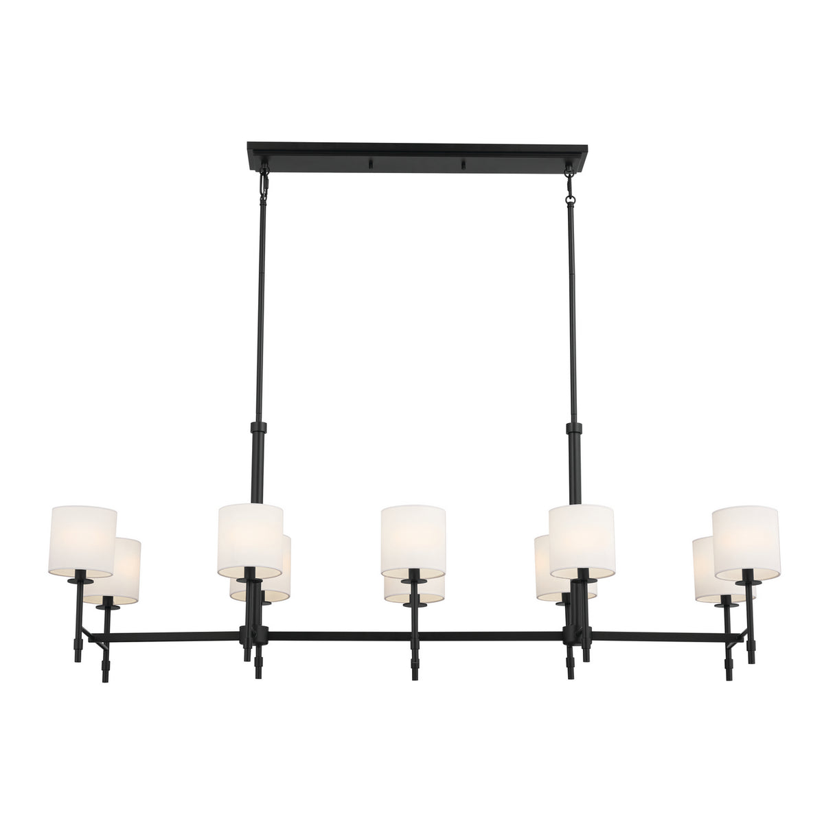 KICHLER 52503BK Ali Linear Chandelier 10 Light - Black