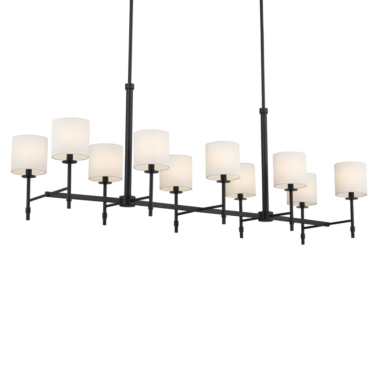 KICHLER 52503BK Ali Linear Chandelier 10 Light - Black