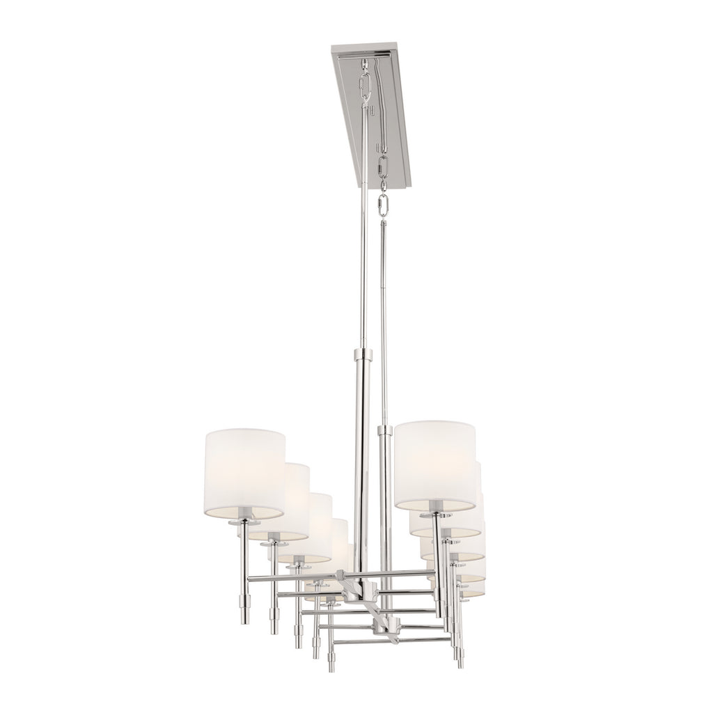 KICHLER 52503PN Ali Linear Chandelier 10 Light - Polished Nickel