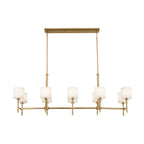 KICHLER 52503BNB Ali Linear Chandelier 10 Light - Brushed Natural Brass