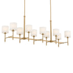 KICHLER 52503BNB Ali Linear Chandelier 10 Light - Brushed Natural Brass