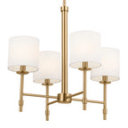 KICHLER 52504BNB Ali Mini Chandelier 4 Light - Brushed Natural Brass