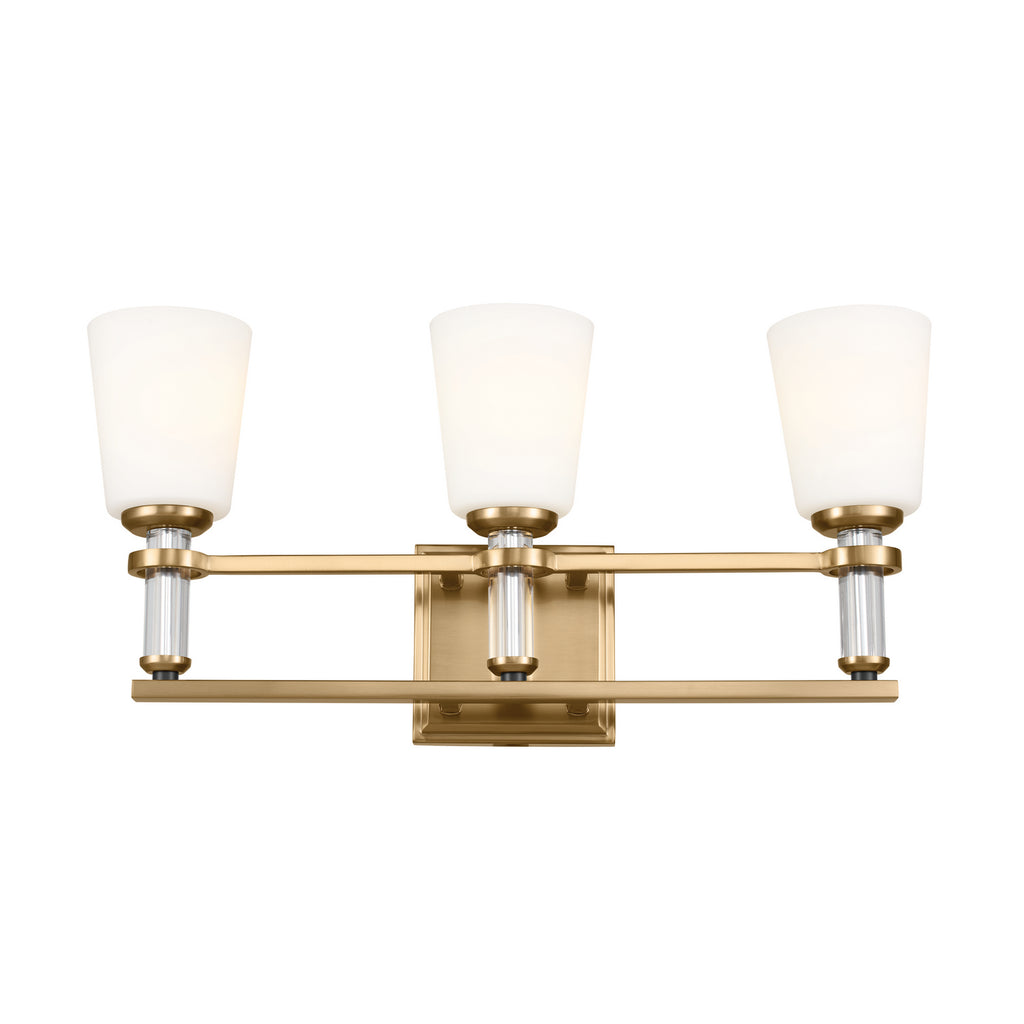 KICHLER 55147BNB Rosalind Bath 3 Light - Brushed Natural Brass