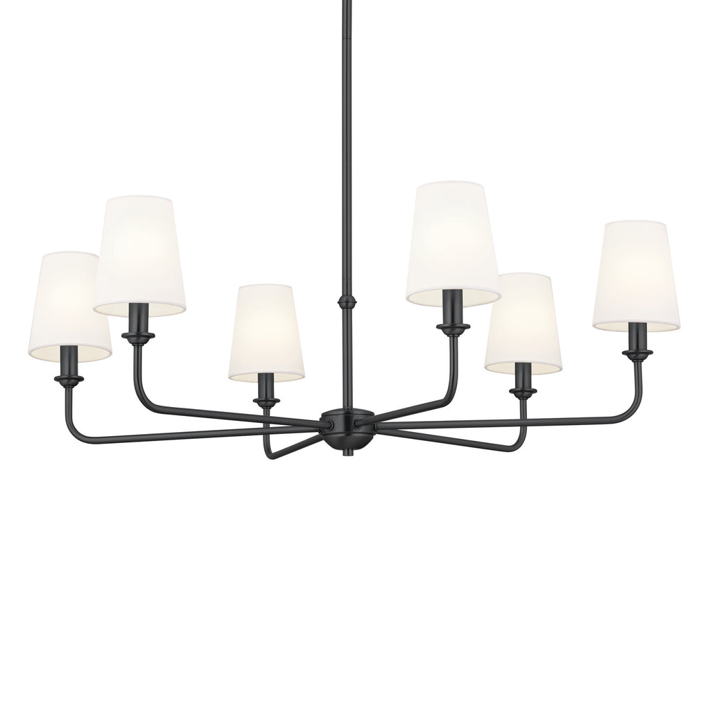 KICHLER 52516BK Pallas Chandelier 6 Light - Black