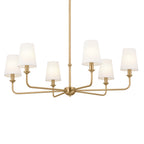 KICHLER 52516BNB Pallas Chandelier 6 Light - Brushed Natural Brass