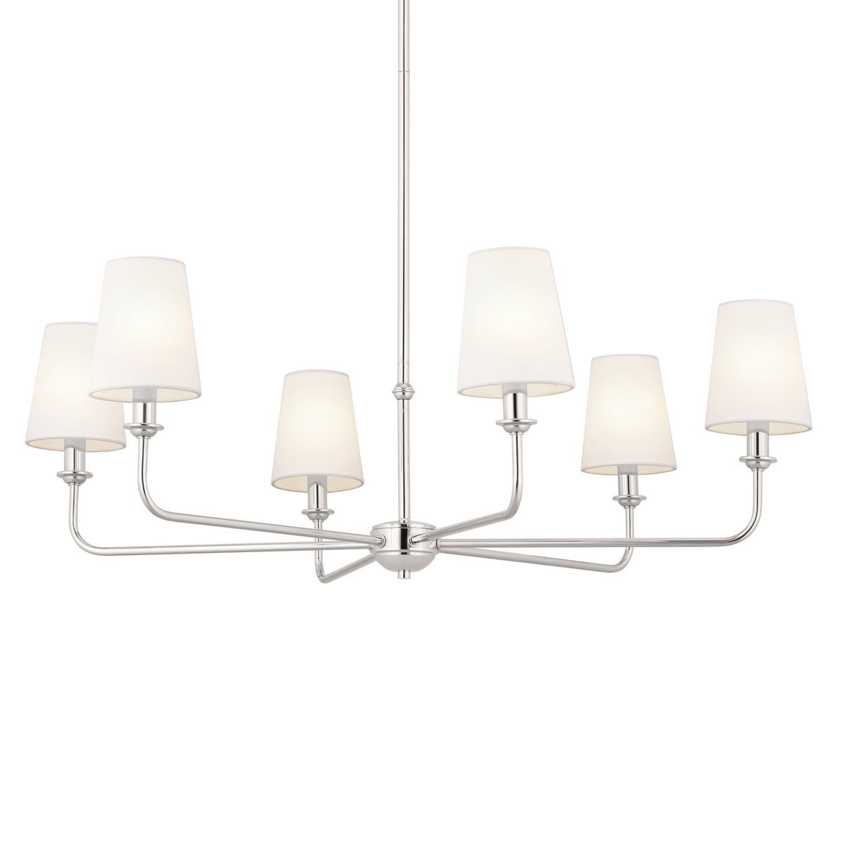 KICHLER 52516PN Pallas Chandelier 6 Light - Polished Nickel