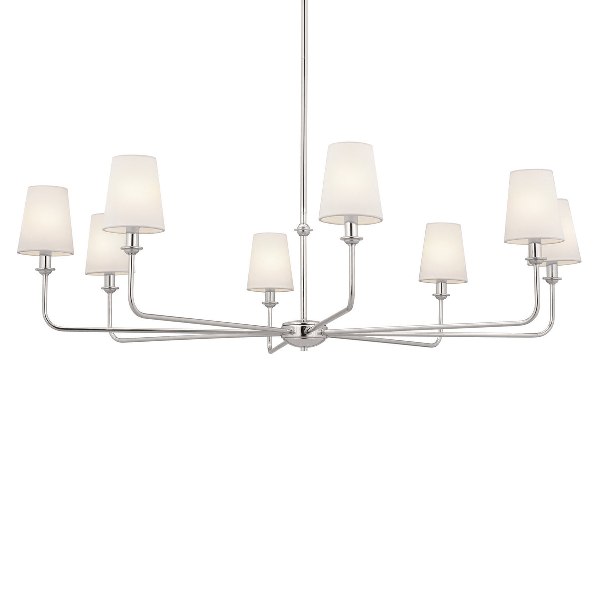 KICHLER 52517PN Pallas Chandelier 8 Light - Polished Nickel