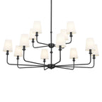 KICHLER 52518BK Pallas Chandelier 12 Light - Black