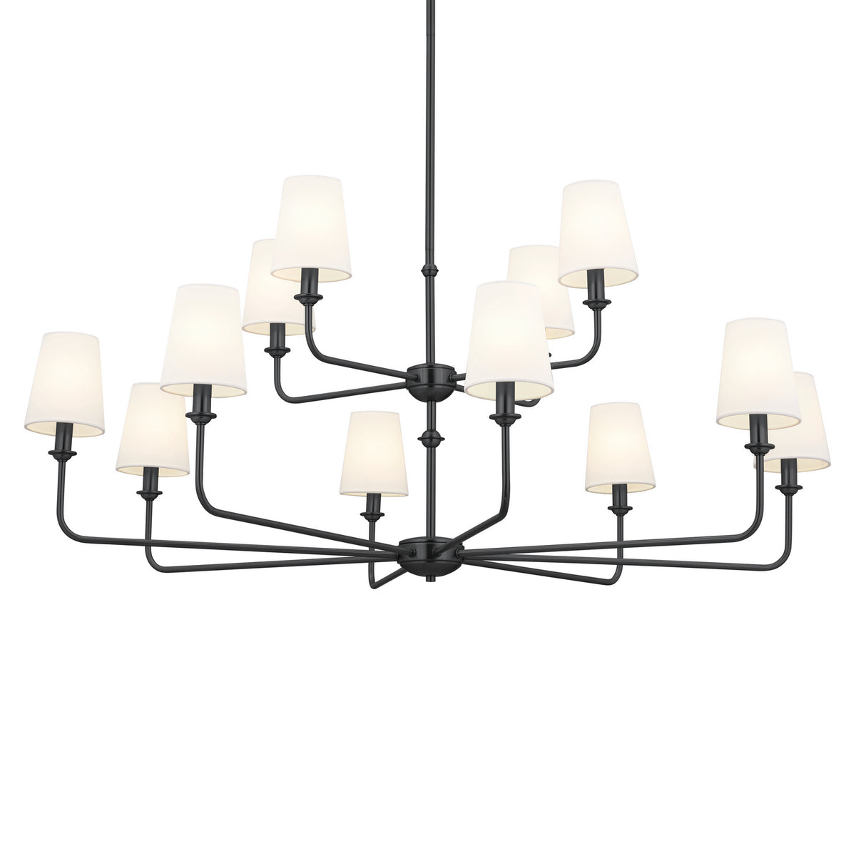 KICHLER 52518BK Pallas Chandelier 12 Light - Black