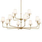 KICHLER 52518BNB Pallas Chandelier 12 Light - Brushed Natural Brass
