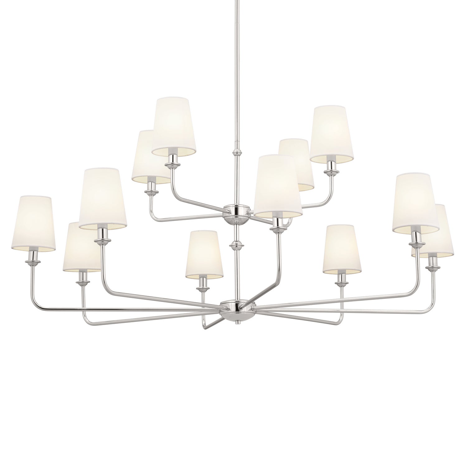 KICHLER 52518PN Pallas Chandelier 12 Light - Polished Nickel