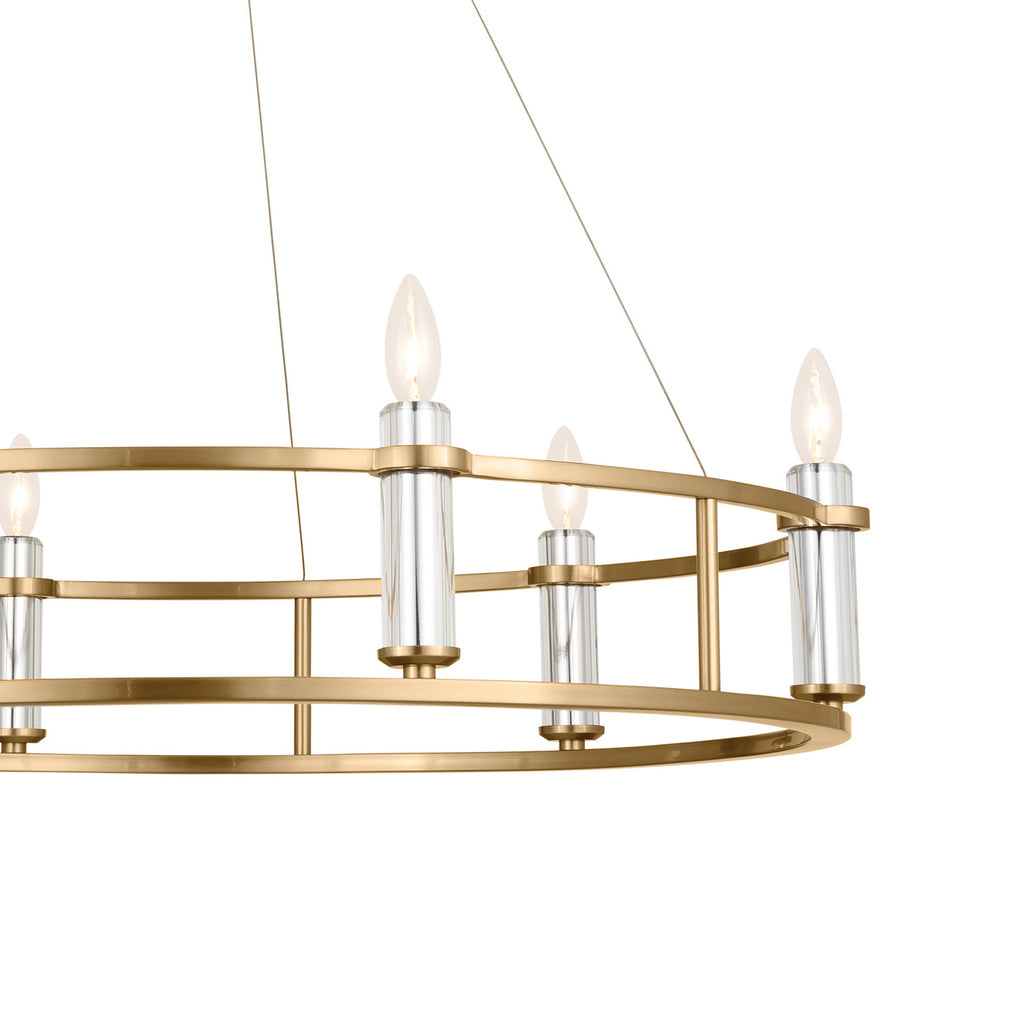 KICHLER 52490BNB Rosalind Chandelier 6 Light - Brushed Natural Brass
