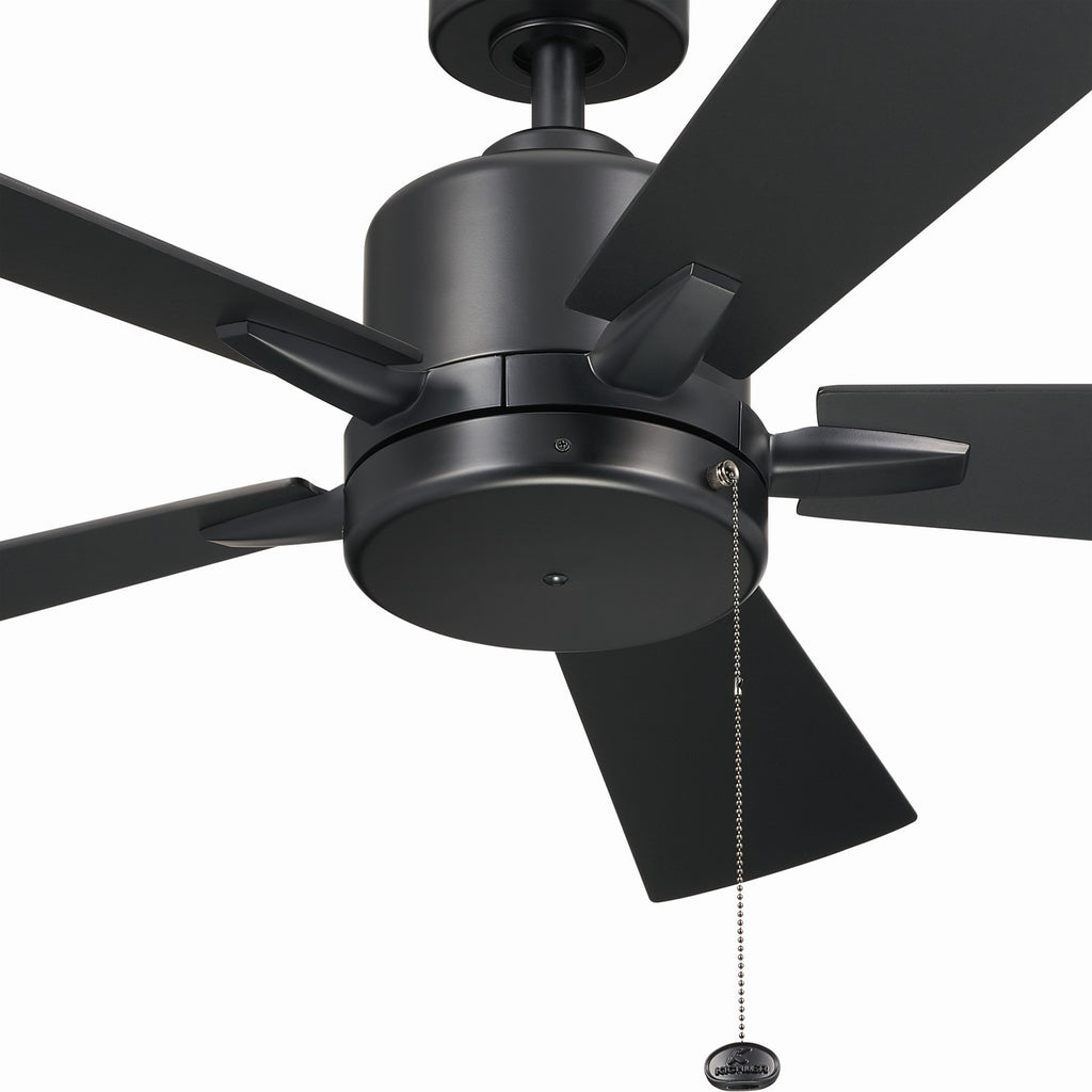 KICHLER 330241SBK 42 Inch Lucian Ii 5 Blade Indoor Ceiling Fan In Satin Black With Reversible Silver And Black Blades