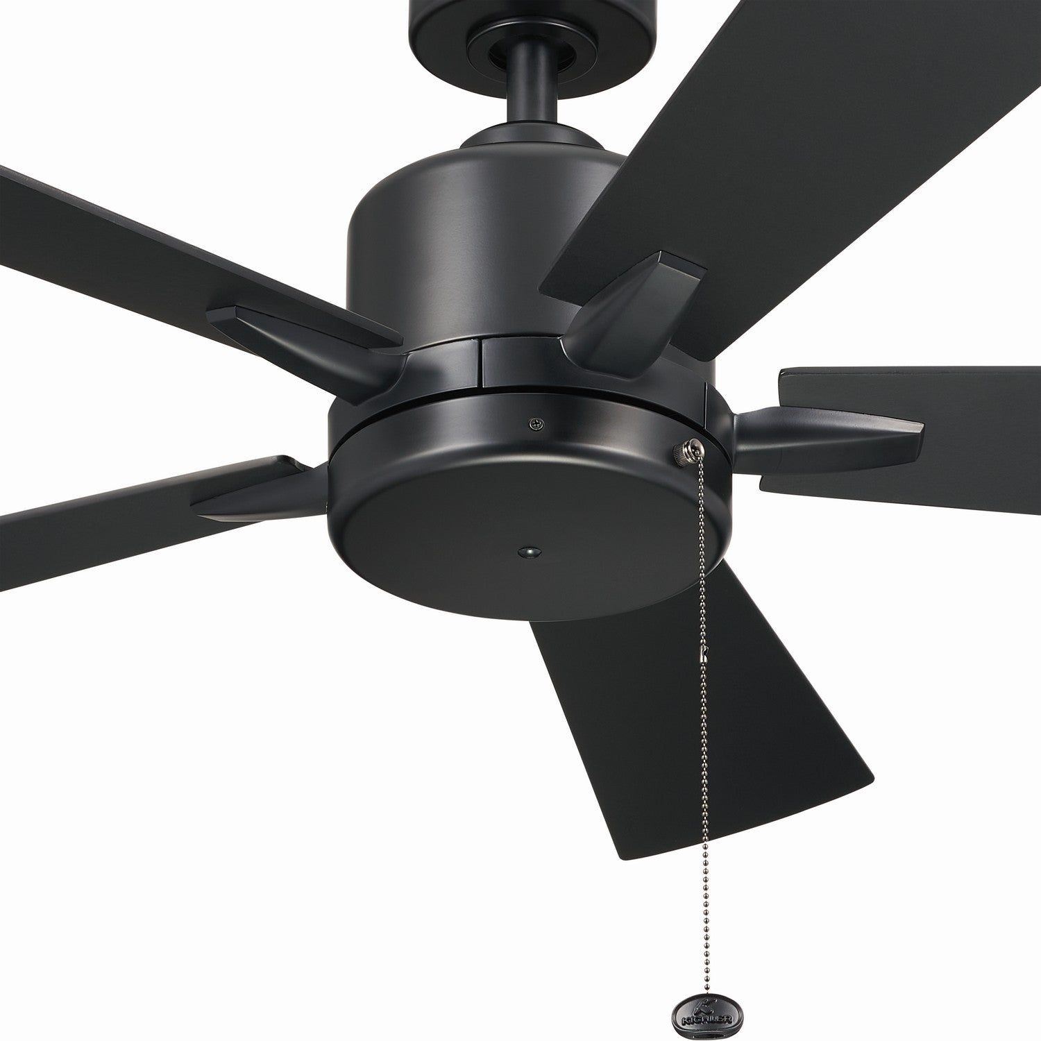 KICHLER 330241SBK 42 Inch Lucian Ii 5 Blade Indoor Ceiling Fan In Satin Black With Reversible Silver And Black Blades