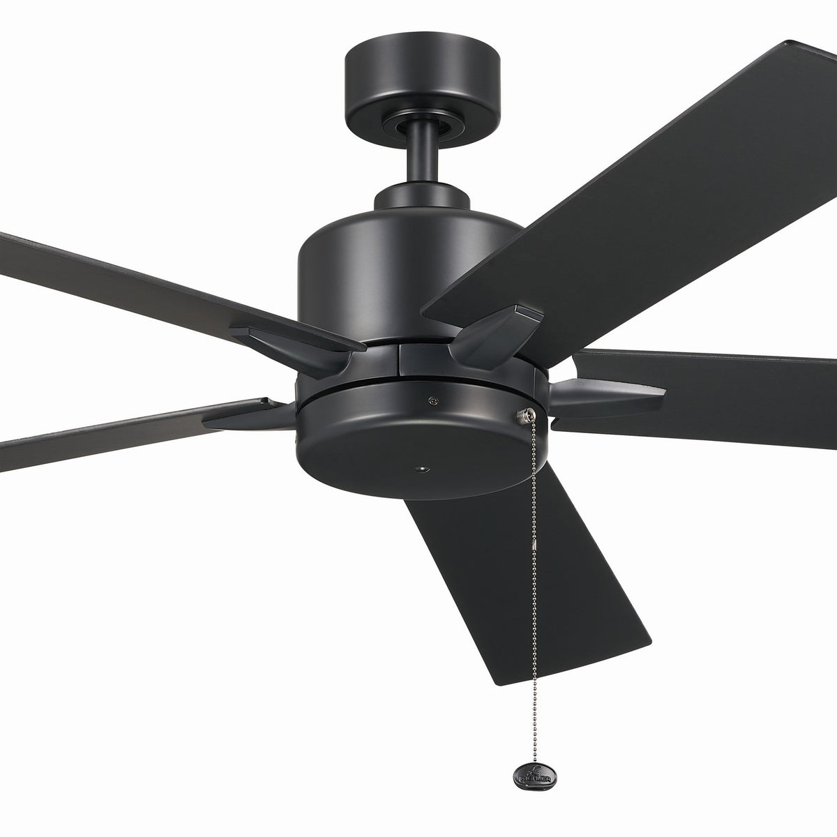 KICHLER 330243SBK 60 Inch Lucian Ii 5 Blade Indoor Ceiling Fan In Satin Black With Reversible Silver And Black Blades