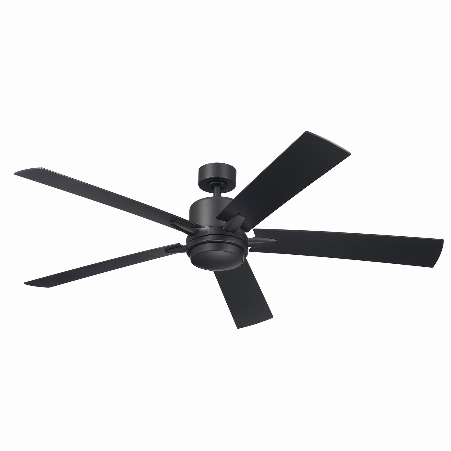 KICHLER 330060SBK 60 Inch Lucian Elite Xl 5 Blade Indoor Ceiling Fan With Etched Cased Opal Glass In Satin Black With Reversible Silver And Black Blades