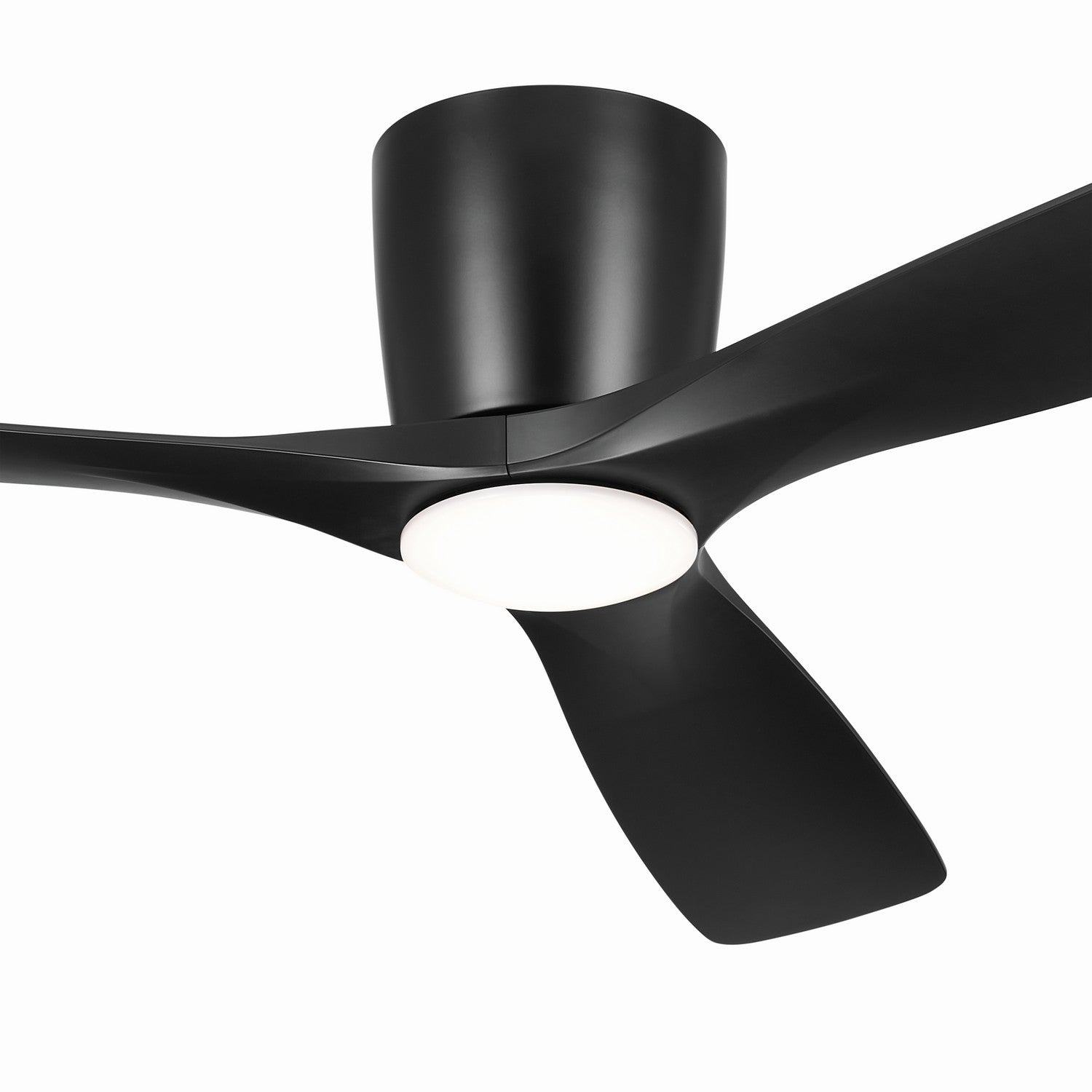 KICHLER 300154SBK 54 Inch Volos 3 Blade Indoor Ceiling Fan In Satin Black With Satin Black Blades