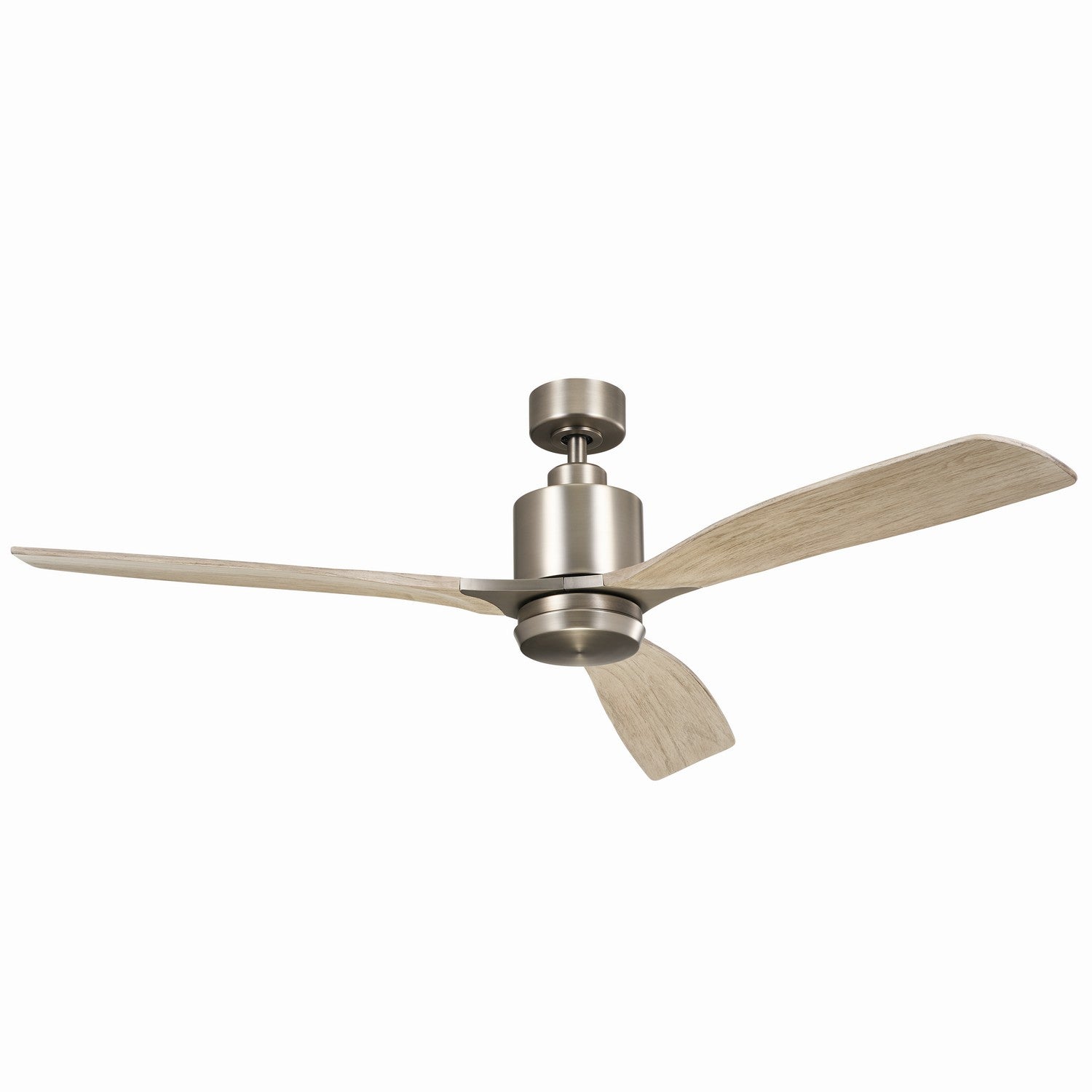 KICHLER 300075AP 60 Inch Ridley Ii 3 Blade Indoor Ceiling Fan With Etched Cased Opal Glass In Antique Pewter With Weathered White Walnut Blades