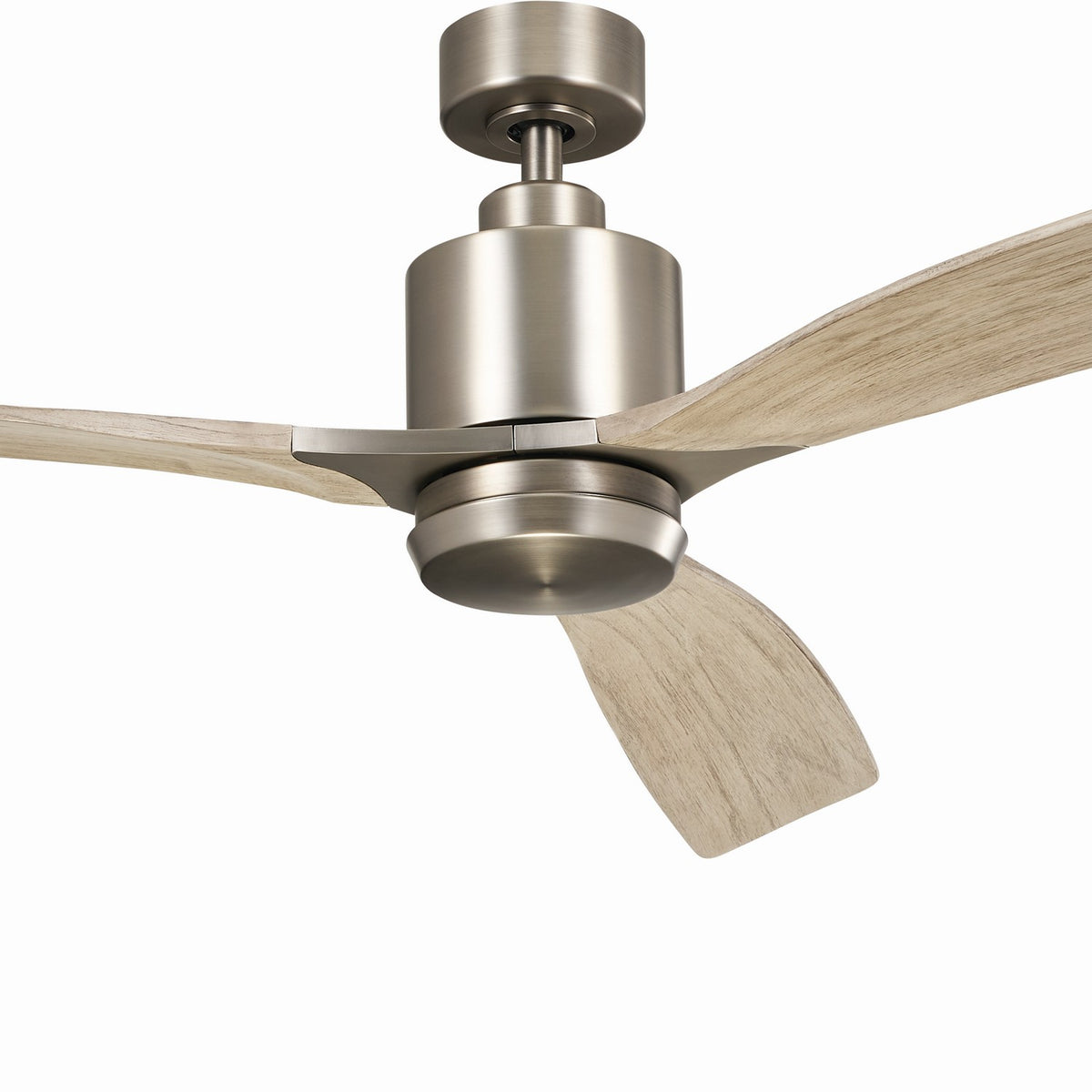 KICHLER 300075AP 60 Inch Ridley Ii 3 Blade Indoor Ceiling Fan With Etched Cased Opal Glass In Antique Pewter With Weathered White Walnut Blades