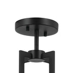 KICHLER 52591BK Malen 15.5 Inch 4 Light Semi-Flush With White Fabric Shade In Black