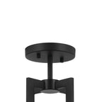 KICHLER 52592BK Malen 20 Inch 8 Light Semi-Flush With White Fabric Shade In Black