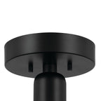 KICHLER 52589BK Riu 14.25 Inch 1 Light Led Semi-Flush With Opaque White Acrylic Diffuser In Black