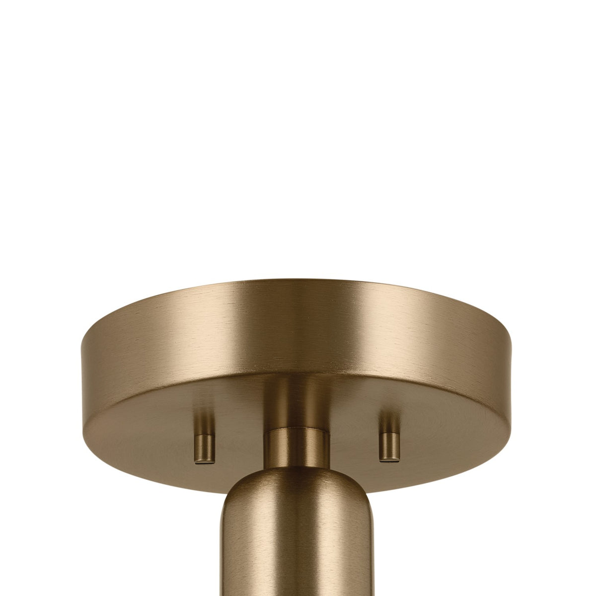 KICHLER 52589CPZ Riu 14.25 Inch 1 Light Led Semi-Flush With Opaque White Acrylic Diffuser In Champagne Bronze