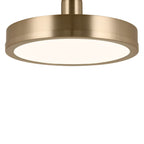 KICHLER 52589CPZ Riu 14.25 Inch 1 Light Led Semi-Flush With Opaque White Acrylic Diffuser In Champagne Bronze