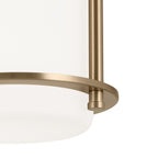 KICHLER 52596CPZ Brit 7.25 Inch 1 Light Flush Mount With Satin Etched Cased Opal Glass In Champagne Bronze