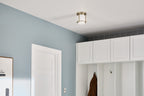 KICHLER 52596CPZ Brit 7.25 Inch 1 Light Flush Mount With Satin Etched Cased Opal Glass In Champagne Bronze