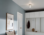 KICHLER 52596CPZ Brit 7.25 Inch 1 Light Flush Mount With Satin Etched Cased Opal Glass In Champagne Bronze