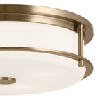KICHLER 52597CPZ Brit 18 Inch 4 Light Flush Mount With Satin Etched Cased Opal Glass In Champagne Bronze