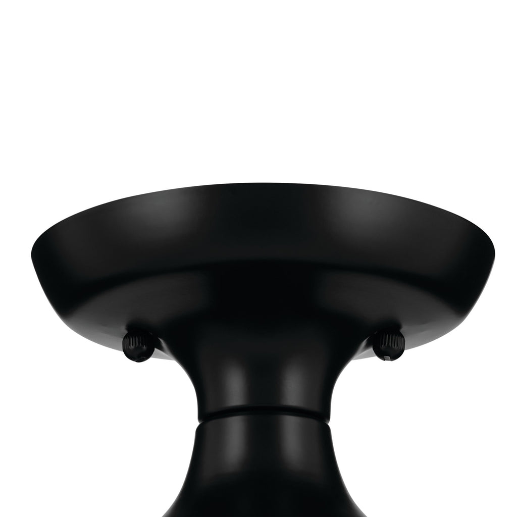 KICHLER 52598BK Sisu 9 Inch 1 Light Semi Flush In Black