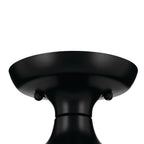 KICHLER 52598BK Sisu 9 Inch 1 Light Semi Flush In Black