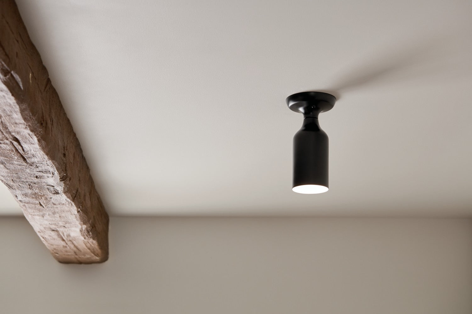 KICHLER 52598BK Sisu 9 Inch 1 Light Semi Flush In Black
