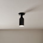 KICHLER 52598BK Sisu 9 Inch 1 Light Semi Flush In Black