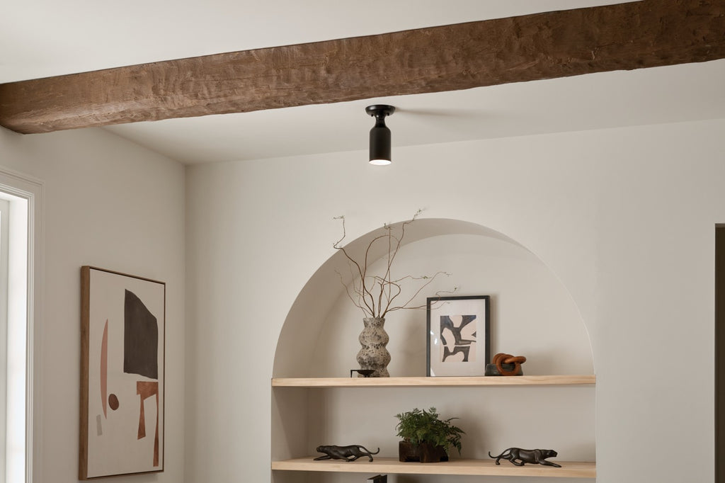 KICHLER 52598BK Sisu 9 Inch 1 Light Semi Flush In Black