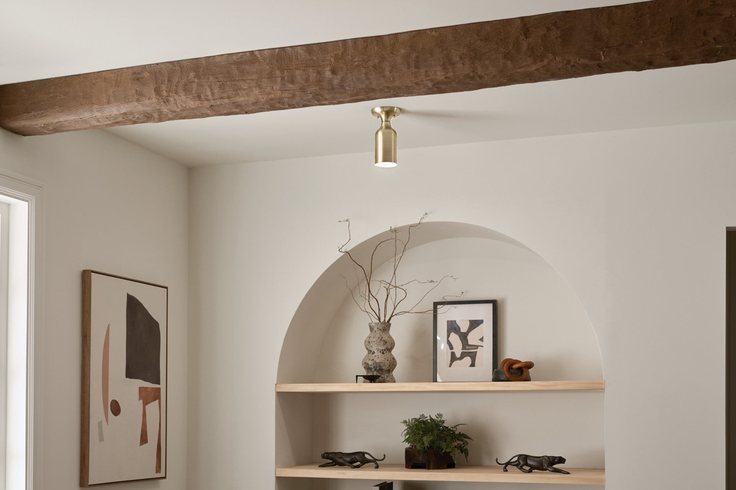KICHLER 52598CPZ Sisu 9 Inch 1 Light Semi Flush In Champagne Bronze