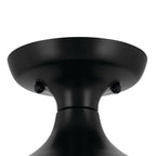 KICHLER 52599BK Sisu 6.75 Inch 1 Light Semi Flush In Black