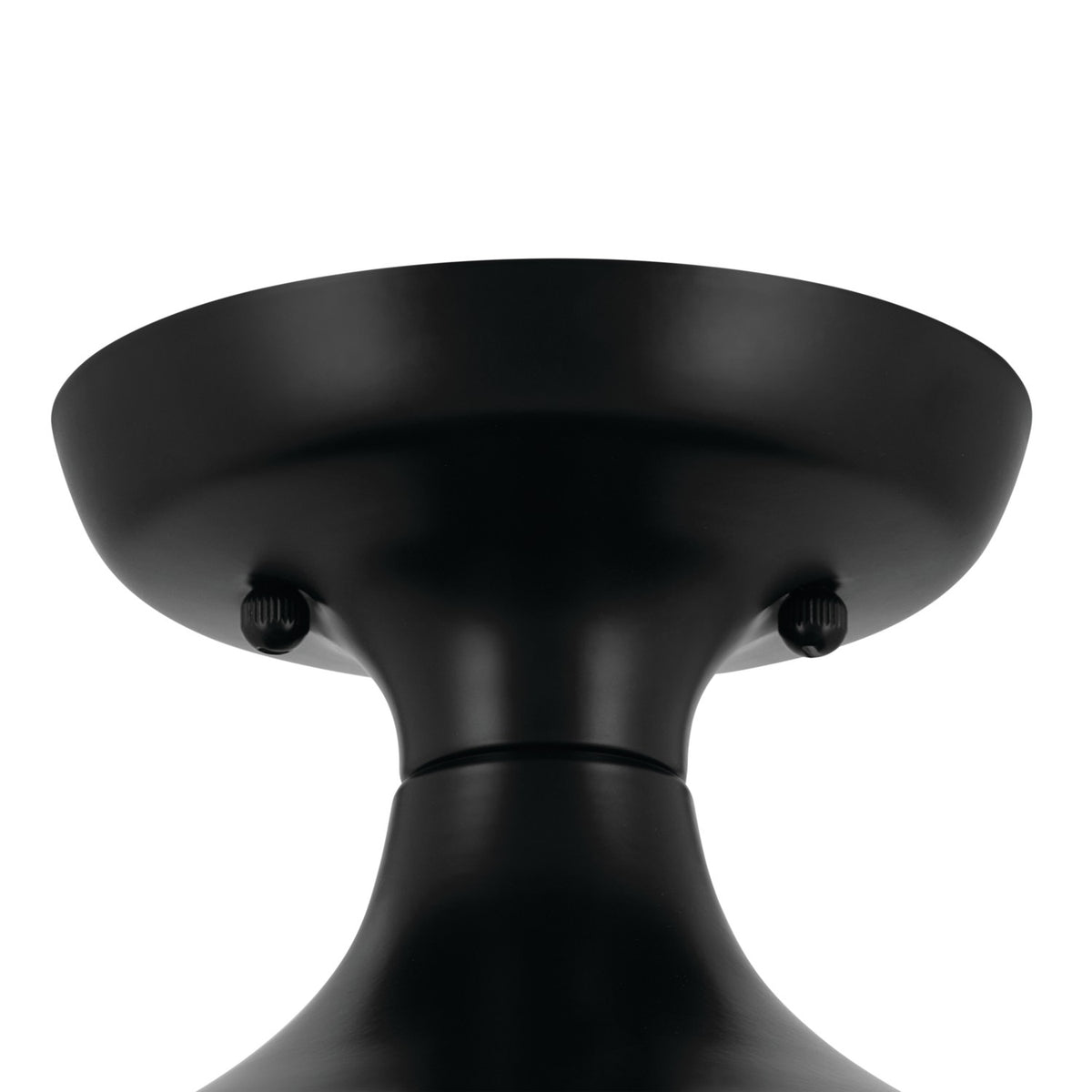 KICHLER 52599BK Sisu 6.75 Inch 1 Light Semi Flush In Black