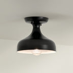 KICHLER 52599BK Sisu 6.75 Inch 1 Light Semi Flush In Black