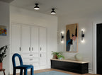 KICHLER 52599BK Sisu 6.75 Inch 1 Light Semi Flush In Black