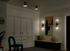 KICHLER 52599BK Sisu 6.75 Inch 1 Light Semi Flush In Black