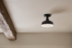 KICHLER 52599BK Sisu 6.75 Inch 1 Light Semi Flush In Black
