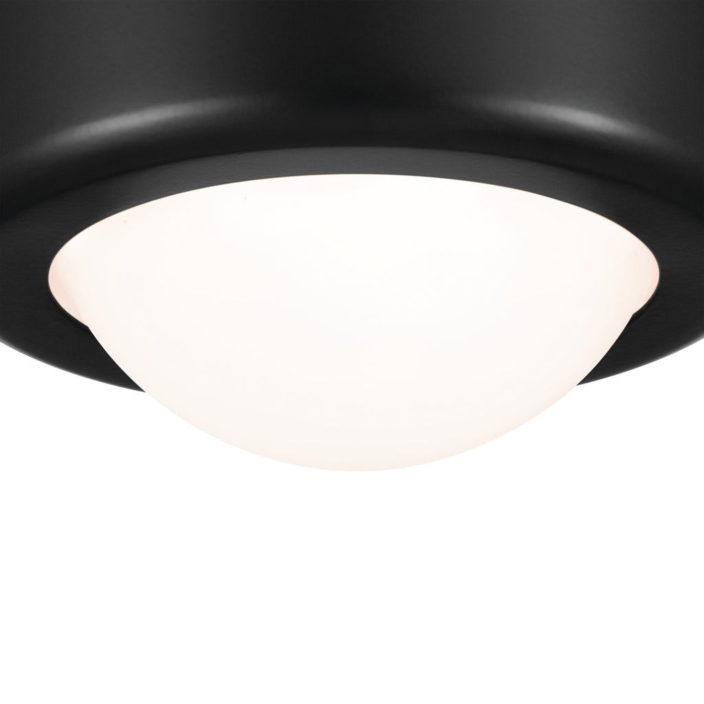 KICHLER 52600BK Tibbi 5.5 Inch 1 Light Led Flush Mount With Satin Etched Cased Opal Glass In Black