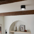 KICHLER 52600BK Tibbi 5.5 Inch 1 Light Led Flush Mount With Satin Etched Cased Opal Glass In Black