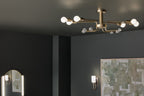 KICHLER 52602CPZ Ocala 41.25 Inch 6 Light Flush Mount With Clear Crystal In Champagne Bronze
