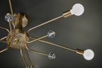 KICHLER 52602CPZ Ocala 41.25 Inch 6 Light Flush Mount With Clear Crystal In Champagne Bronze