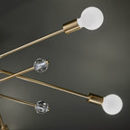 KICHLER 52602CPZ Ocala 41.25 Inch 6 Light Flush Mount With Clear Crystal In Champagne Bronze